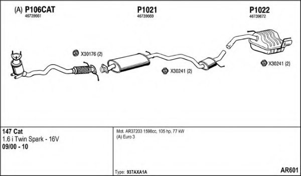 FENNO AR601 Exhaust System